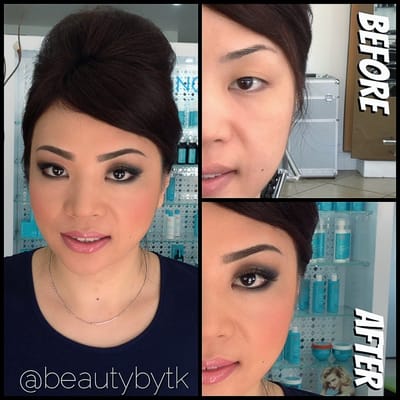 Before and After - Bridal Preview smokey eyes and airbrush ...