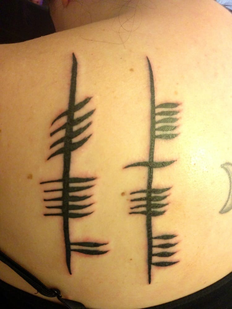 ogham tattoo done by travis yelp ogham tattoo done by travis yelp