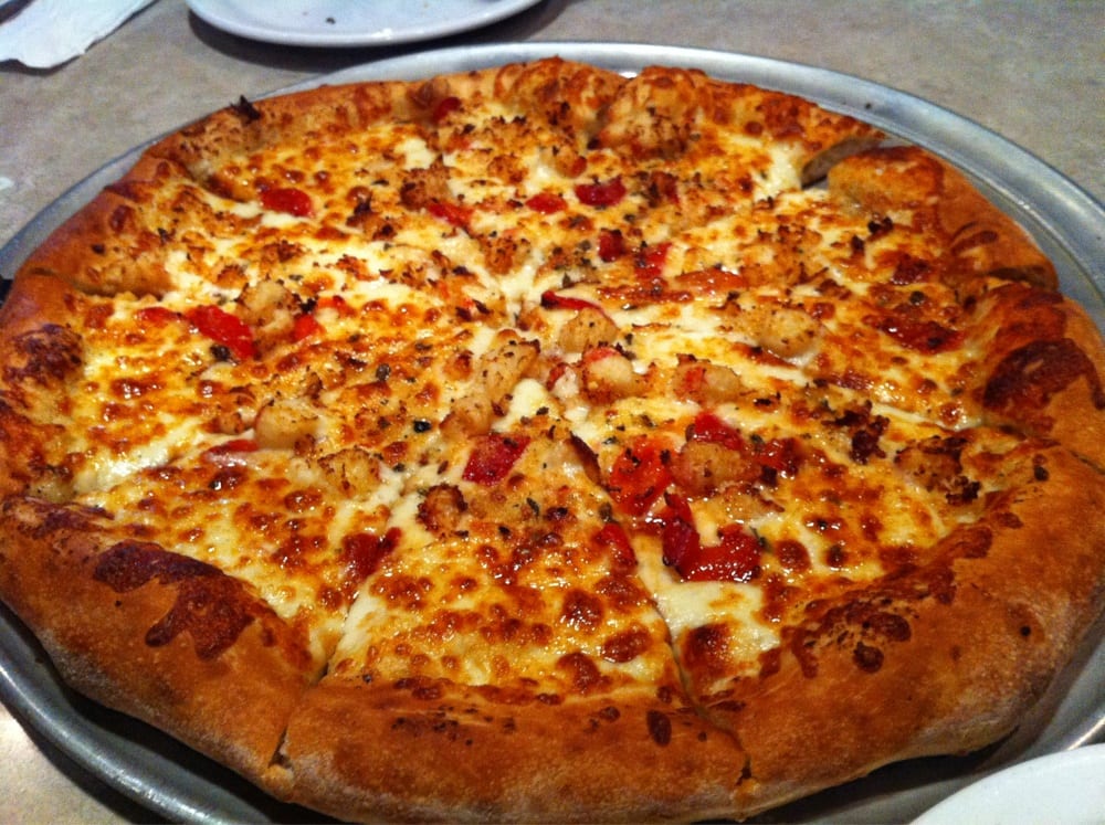 Lobster pizza with garlic sauce Yelp