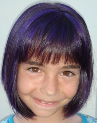 Purple Lowlights On Black Hair Britta did purple low-lights Purple Lowlights On Black Hair Britta did purple low-lights